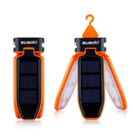 Solar Rechargeable/Collapsible Clover Style Led Camping Tent Lantern (orange)