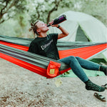 Portable Hammock - Orange & Gray