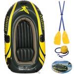 Inflatable Raft - 2-4 Persons - Green & Yellow
