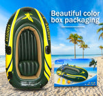 Inflatable Raft - 2-4 Persons - Green & Yellow
