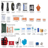First Aid Kit - 147 Pieces - Red