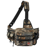 Fishing Tackle Sling Bag - Black & Khaki Camouflage