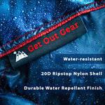 650 Fill Power Down | Water-Resistant | Packable Down Camping Blanket-Black